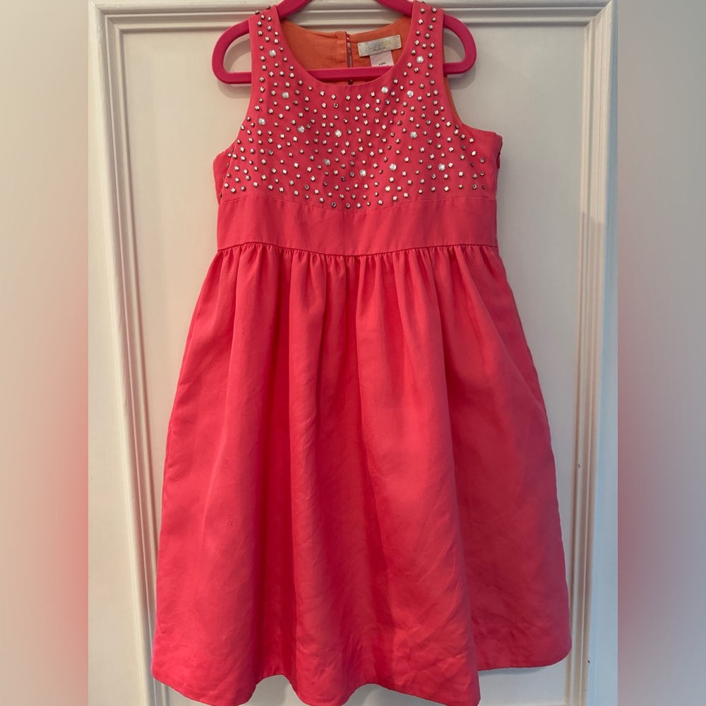 Crewcuts Coral Embellished Formal Dress